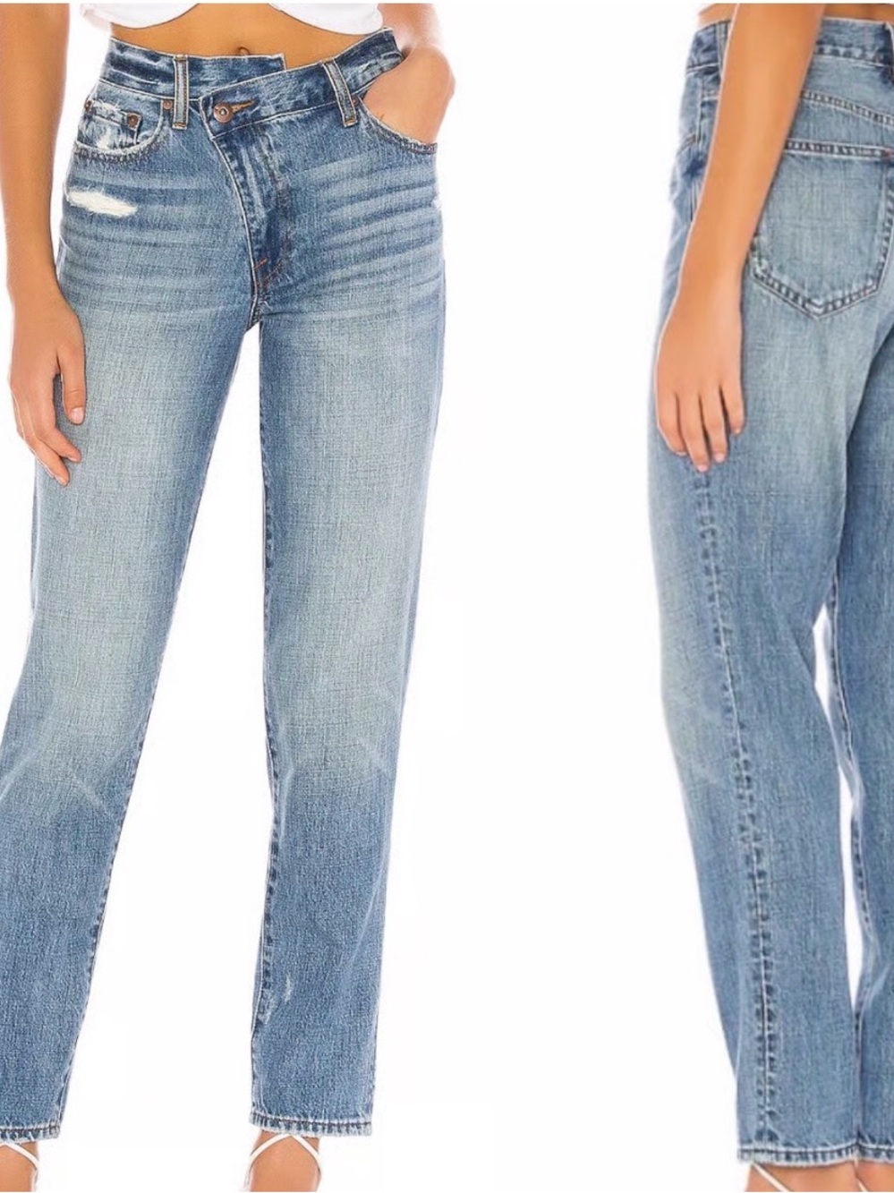 pistola Light Blue High-Rise Straight Leg Jeans